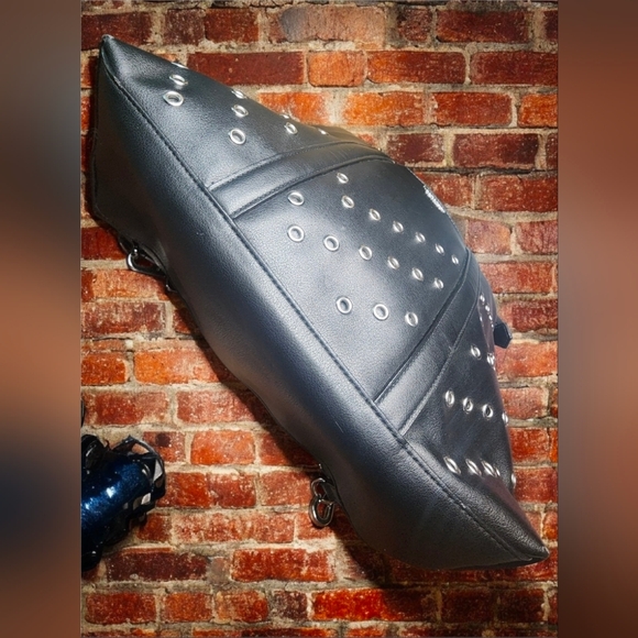 Victoria's Secret Black Studded Convertible Backpack/Tote Bag NWOT - Picture 3 of 16